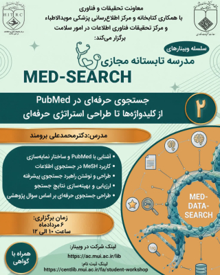 MED-SEARCH Virtual Summer School Webinar Series Session 2: Professional Search in PubMed “From Keywords to Professional Strategy Design”